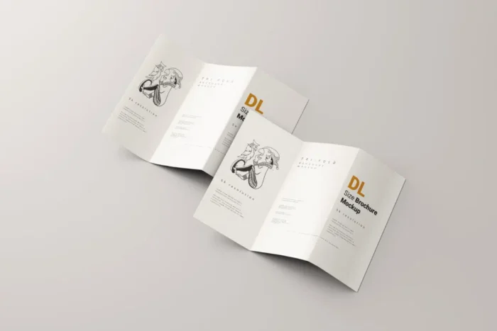 Free DL Size Tri Fold Brochure Mockup PSDT