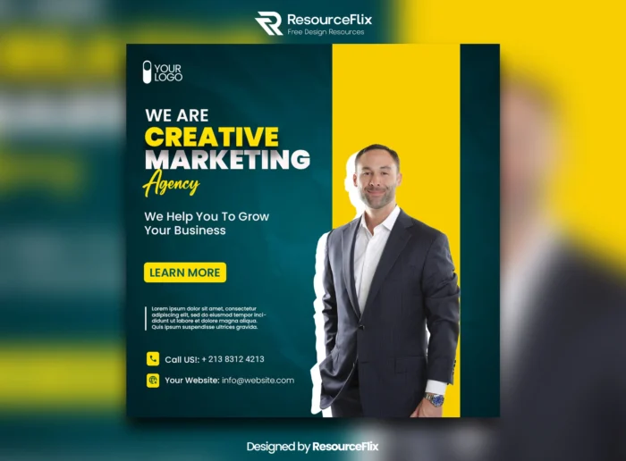 Free Digital Marketing Agency Flyer template PSD