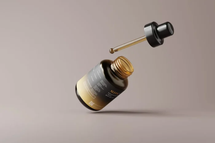 Free Dropper Bottle Packaging and Box Mockups ps