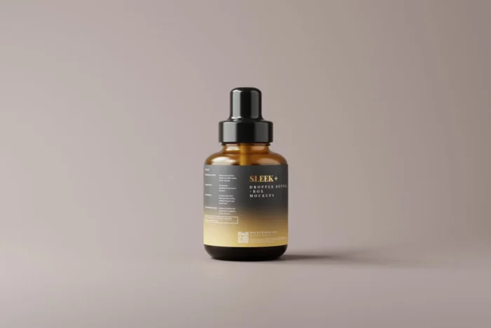 Free Dropper Bottle Packaging and Box Mockups psd