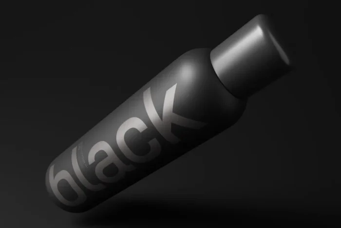Free Matte Black Deodorant Bottle Mockup
