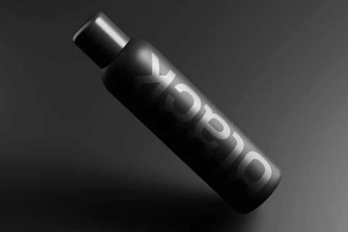 Free Matte Black Deodorant Bottle Mockup