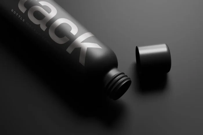 Free Matte Black Deodorant Bottle Mockup