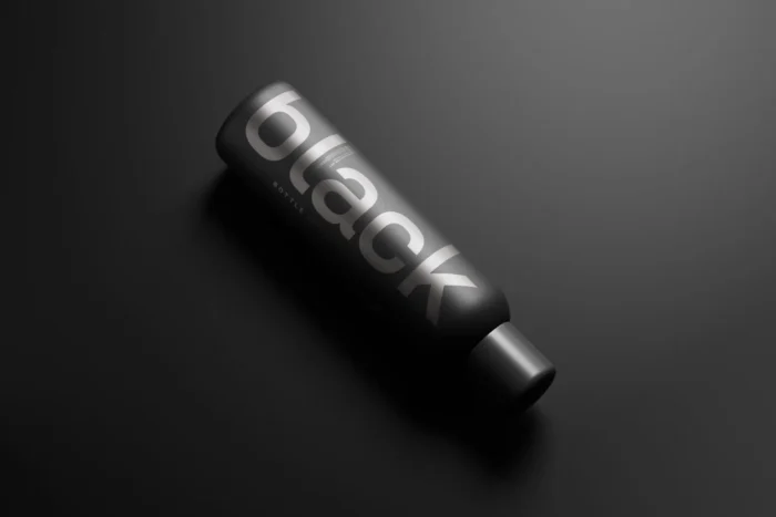Free Matte Black Deodorant Bottle Mockup