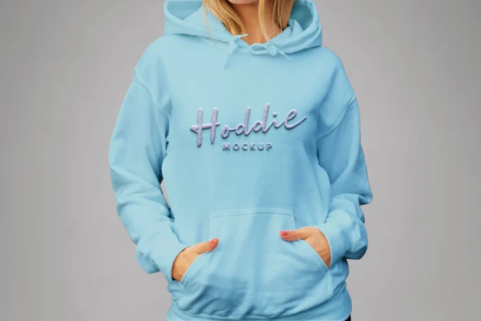 Free Realistic Fabric Texture Hoodie Mockup