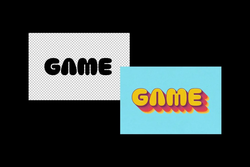 Free Retro 3D Text Effect PSDrt Free Retro 3D Text Effect PSDrt