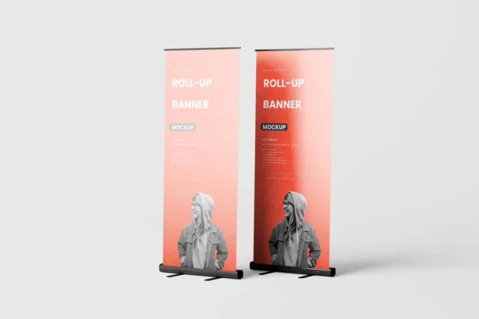 Free Roll up Banner Stand Mockups
