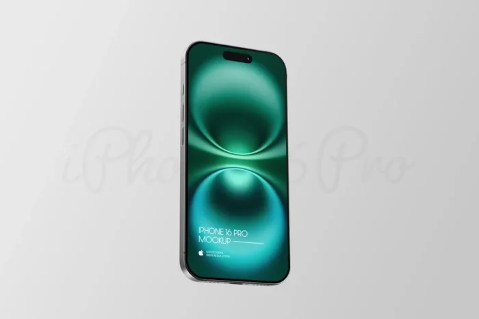 Free Simple iPhone 16 Pro Mockup PSD