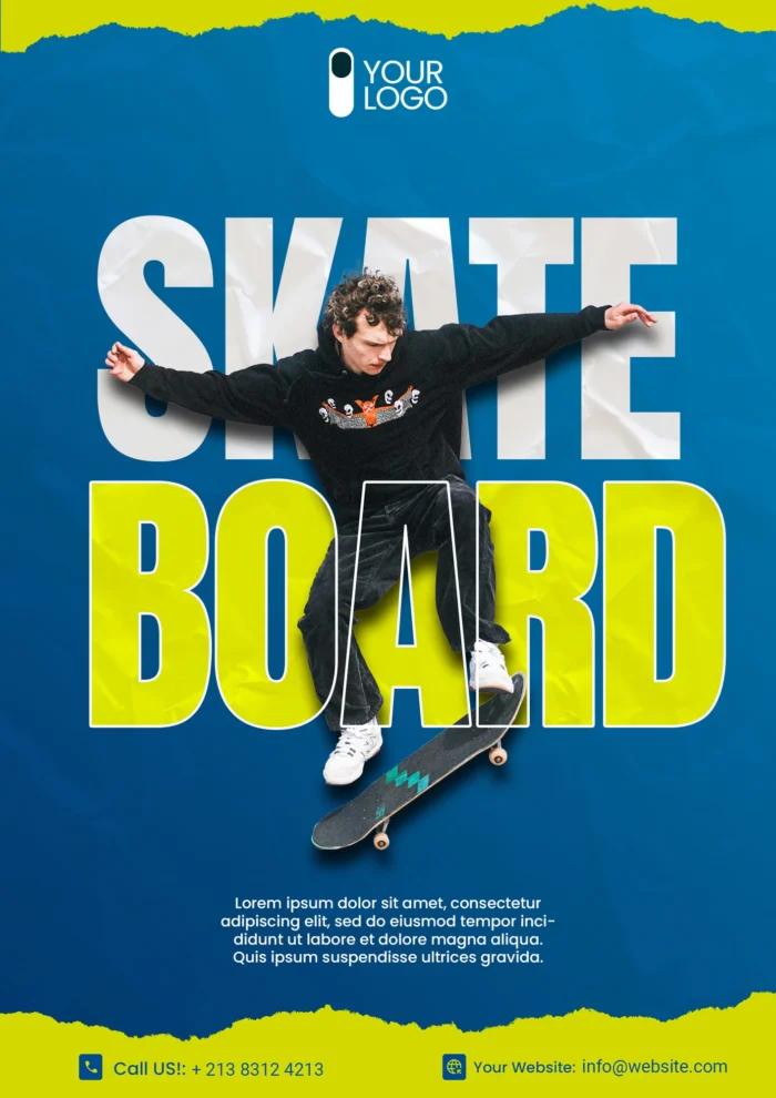Free Skateboard Flyer Design PSD
