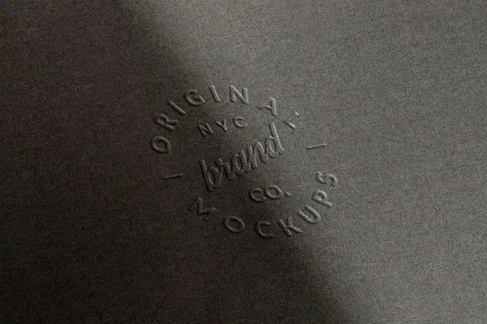Free Textile Embossing Logo Mockup PSD