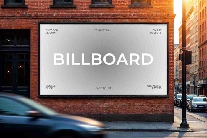 Free Urban Billboard Mockup PSD
