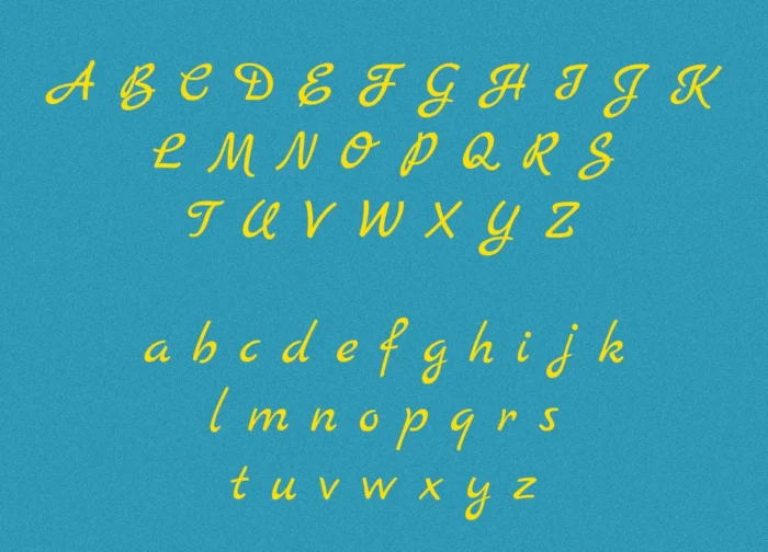 Marck Script font showing uppercase, lowercase, and punctuation in brush lettering style