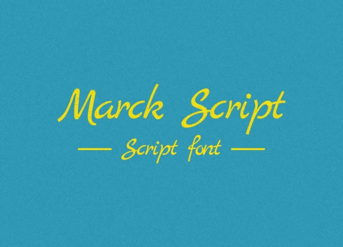 Marck Script handwritten calligraphy font with artistic freehand style