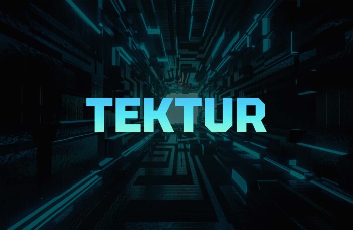 Tektur font — Futuristic Techno typeface