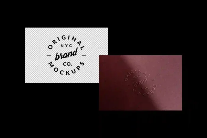 Textile Embossing Logo Mockup PSDT