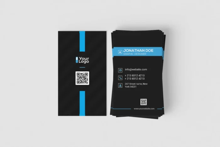 Minimal Vertical Business Card Template