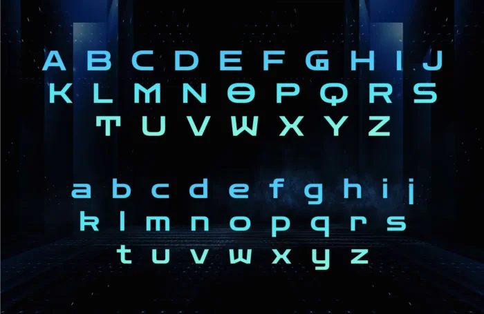 Zen Dots font showing uppercase and lowercase techno letterforms