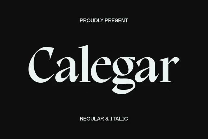 Calegar Display Serif Font – Make a Bold, Elegant Statement
