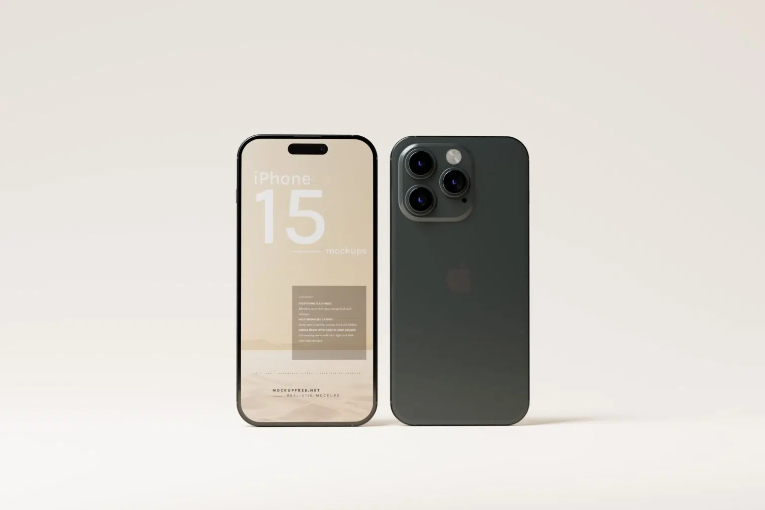 iPhone 15 Pro and Pro Max mockup pack