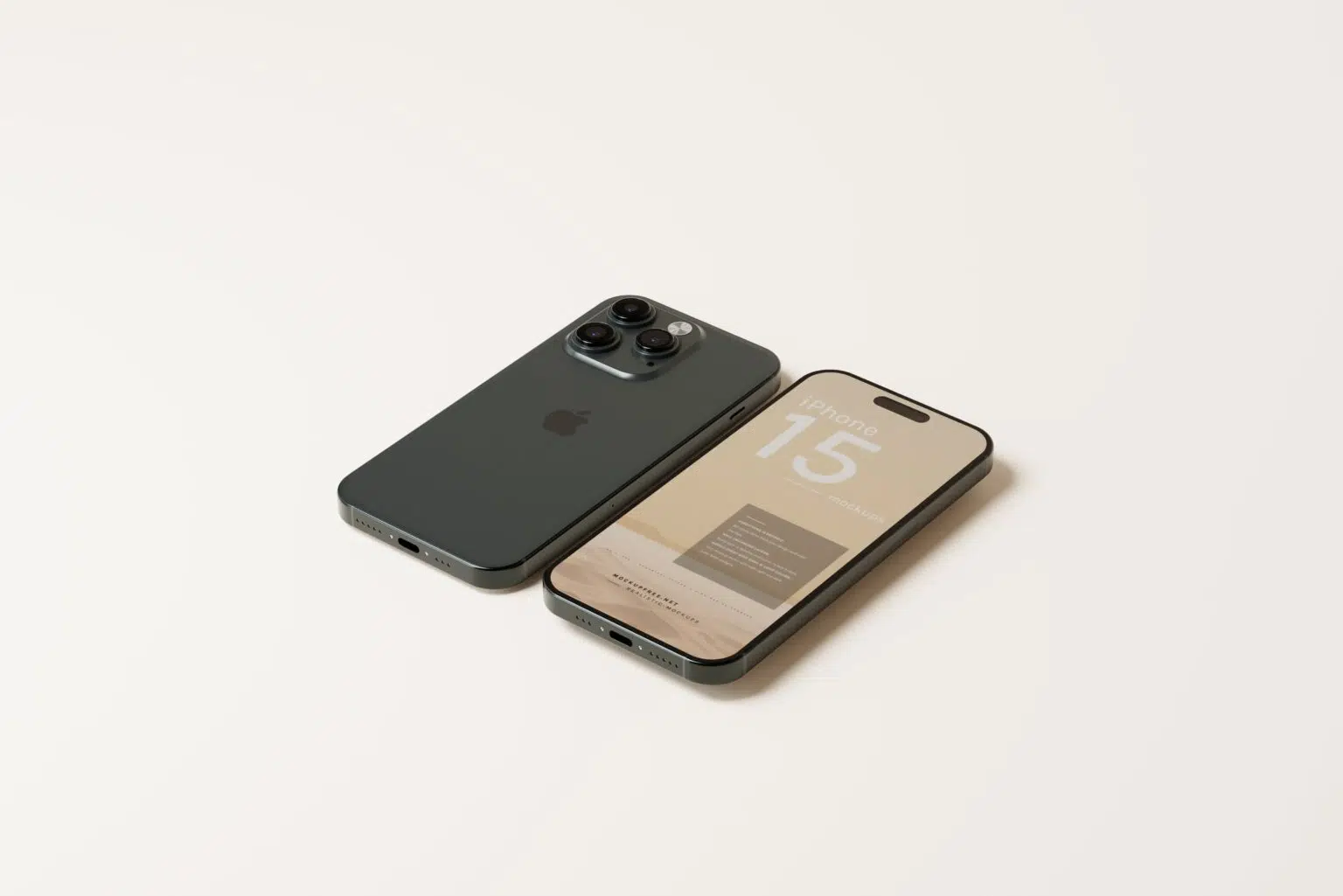 iPhone 15 Pro and Pro Max mockups pack