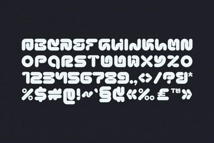 kiloy rounded techno font 7