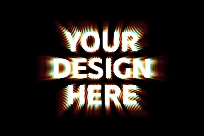 Free Radial Blur Text Effect PSD1