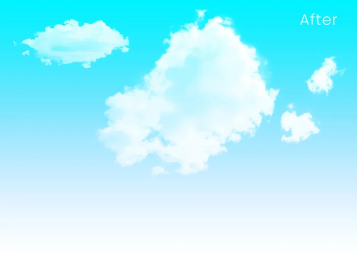 Cloud brushes after