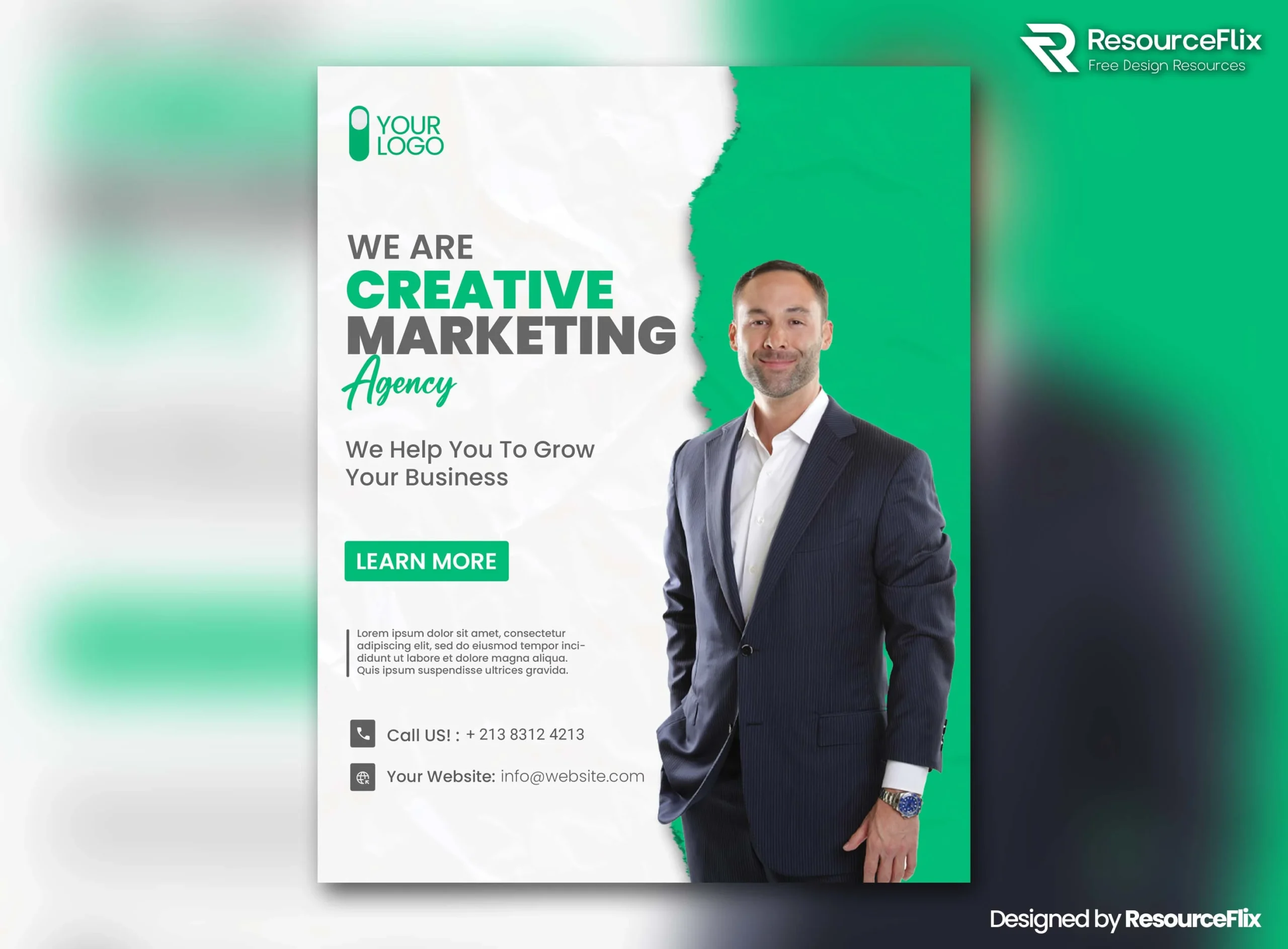 Free Professional Marketing Flyer PSD
