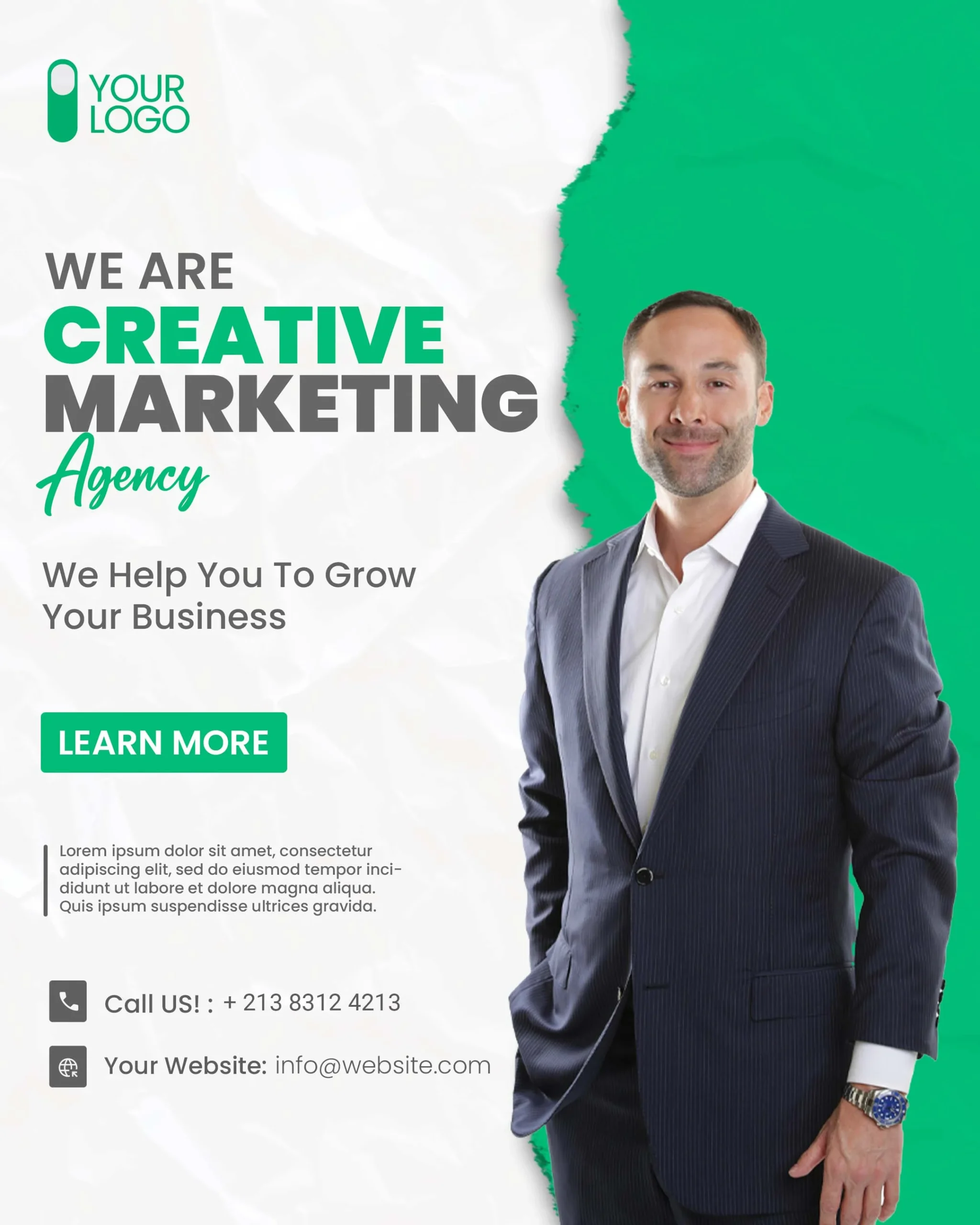 Creatuve marketing agency flyer psd