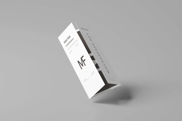 Free 8 Gate Fold Brochure Mockup set PS
