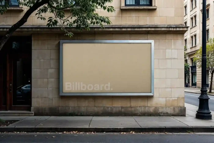 Free Outdoor Small Billboard Mockup PSD