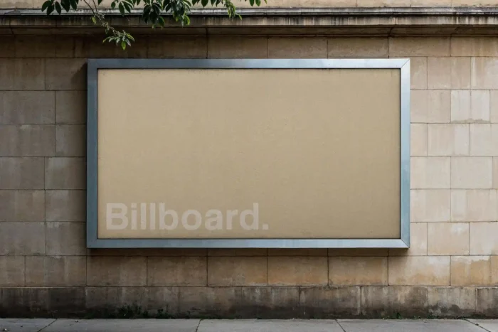 Free Outdoor Small Billboard Mockup PSDT