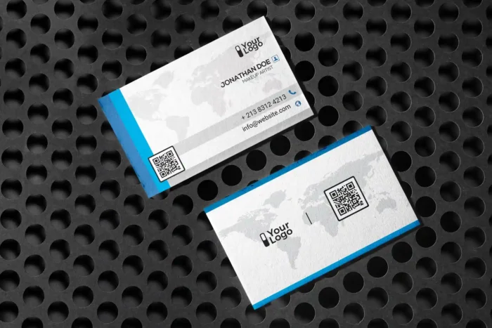 Free Realistic Corporate Service Business Card Template PSD