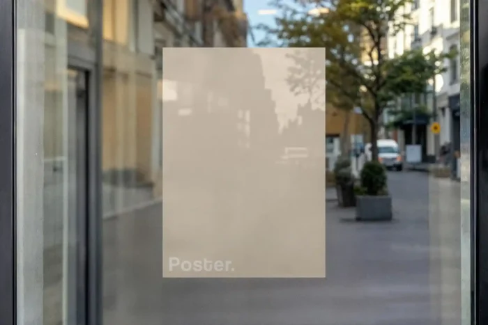 Free Realistic Shop Window Poster Mockup PSD1 (2)