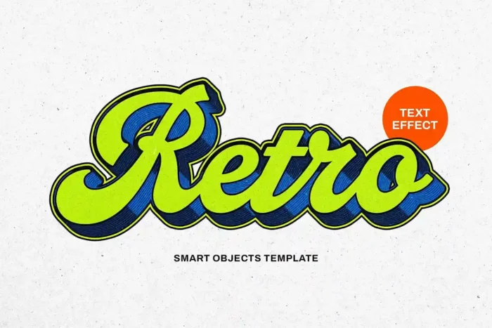 Free Retro Comic Text Effect PSD
