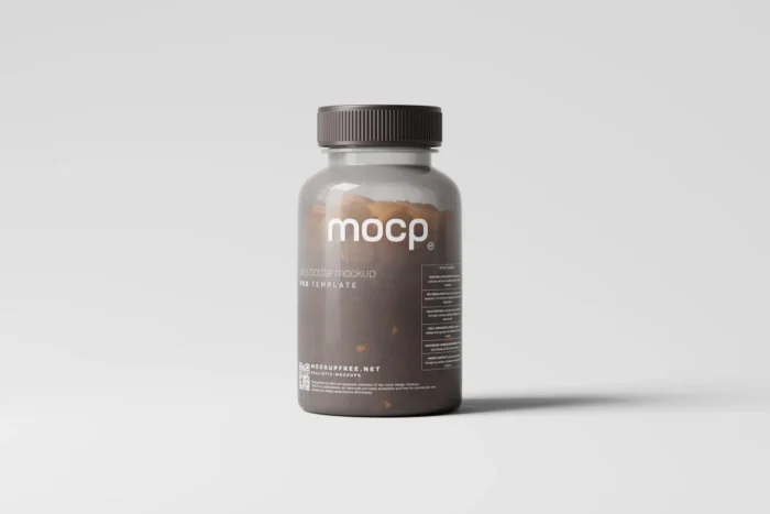 Free Set of 10 Semi Transparent Pills Bottle Mockup