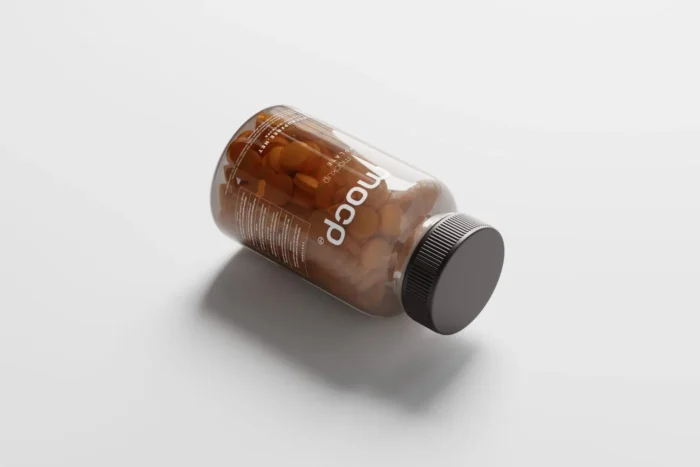 Free Set of 10 Semi Transparent Pills Bottle Mockups3