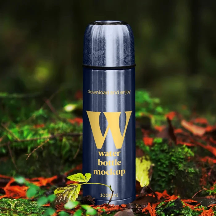 Free Thermos Bottle Mockup PSDT