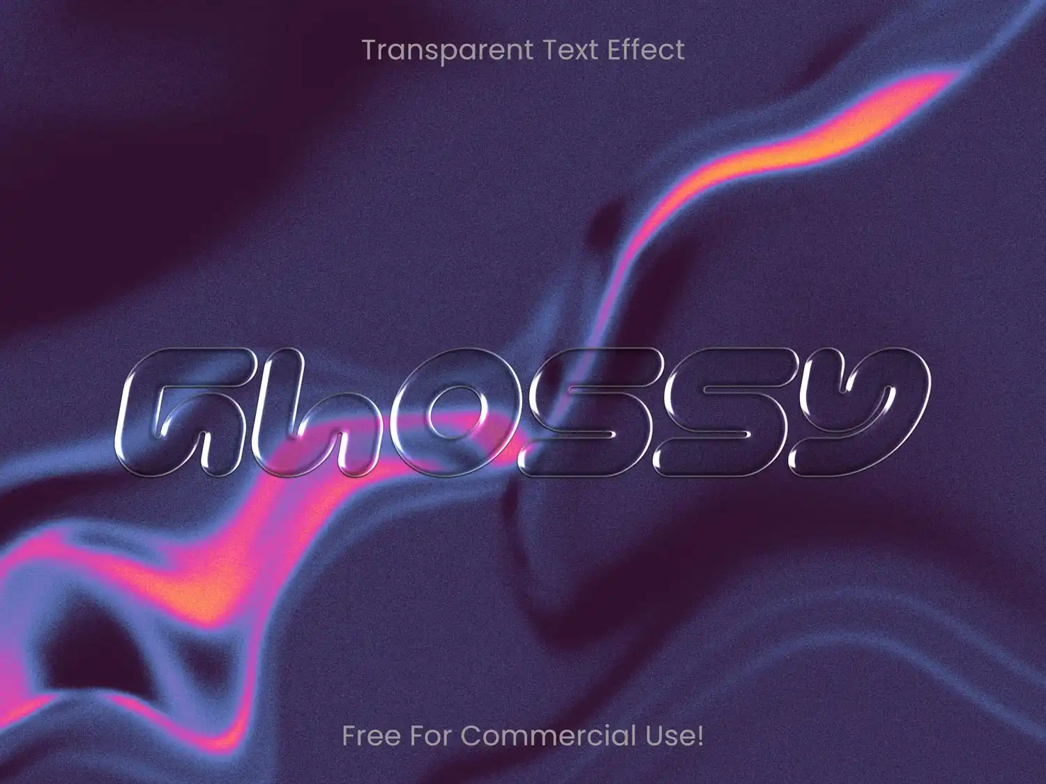 Free Transparent Glossy Text Effect PSD