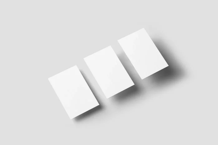 Free Vertical Triple Business Card Mockup
