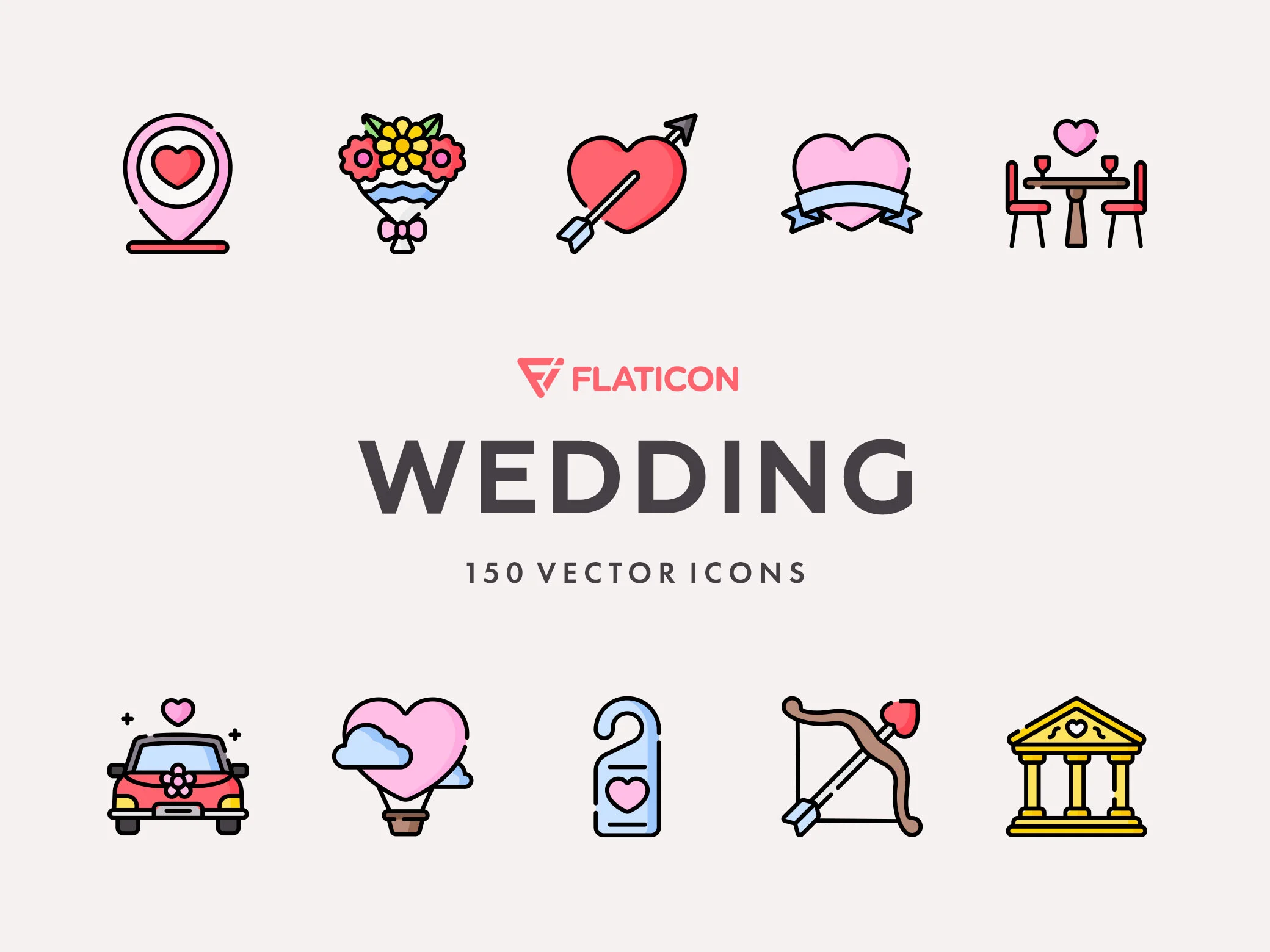 Free Wedding Vector Icons set