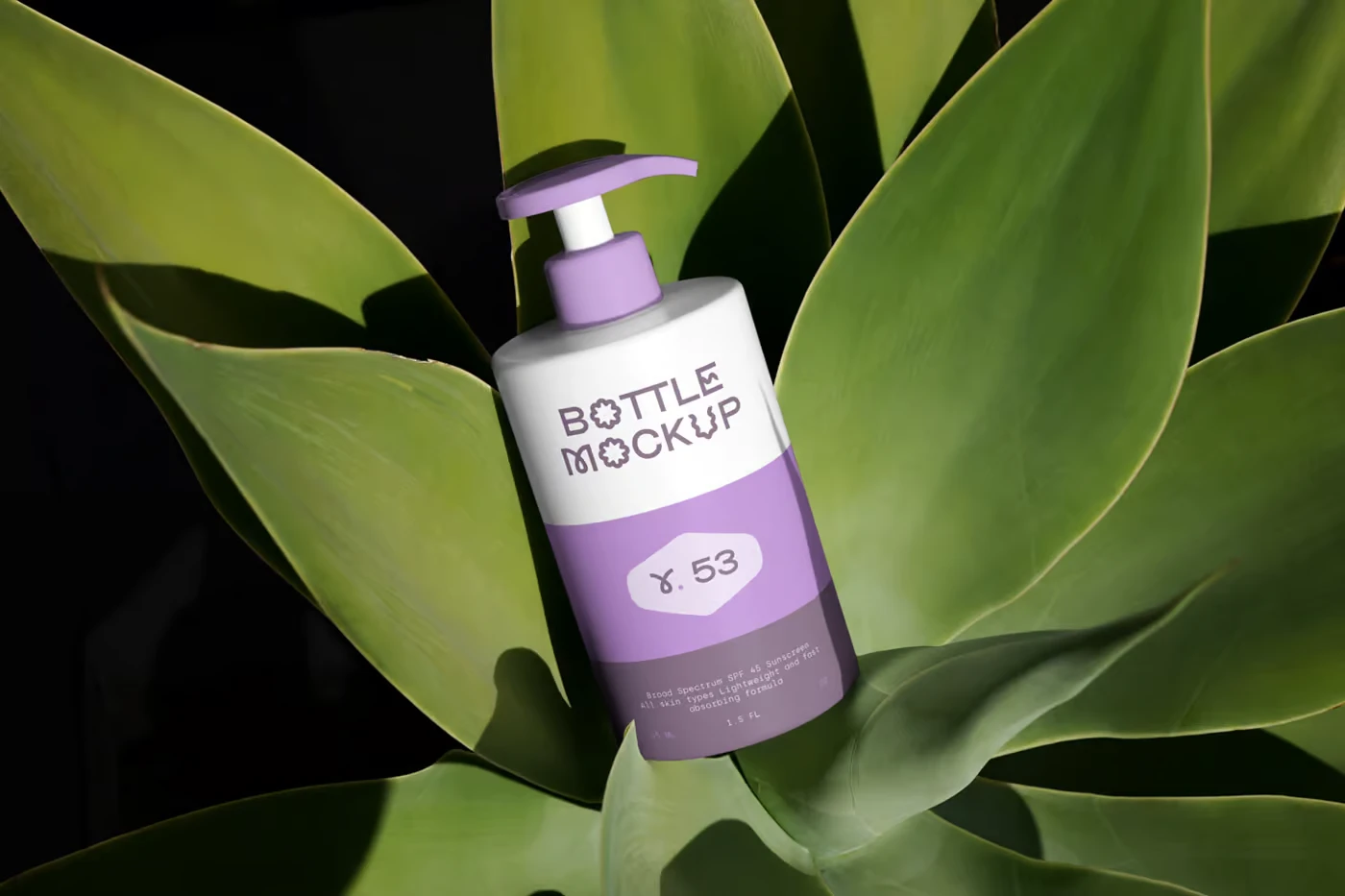Free White Cosmetic Bottle Mockup 02
