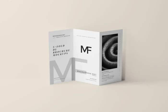 Free Z Fold DL Brochure Mockup PSD