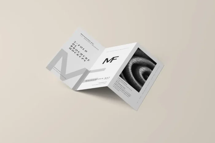 Free Z-Fold DL Brochure Mockups PSD