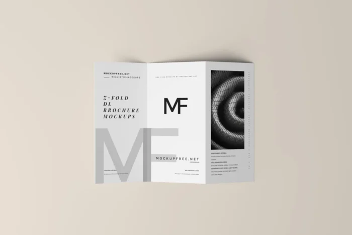 Free Z Fold DL Brochure Mockups PSDT