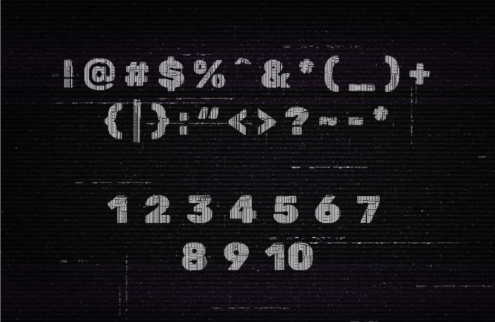 Rubik Lines – Free Glitch Font 1