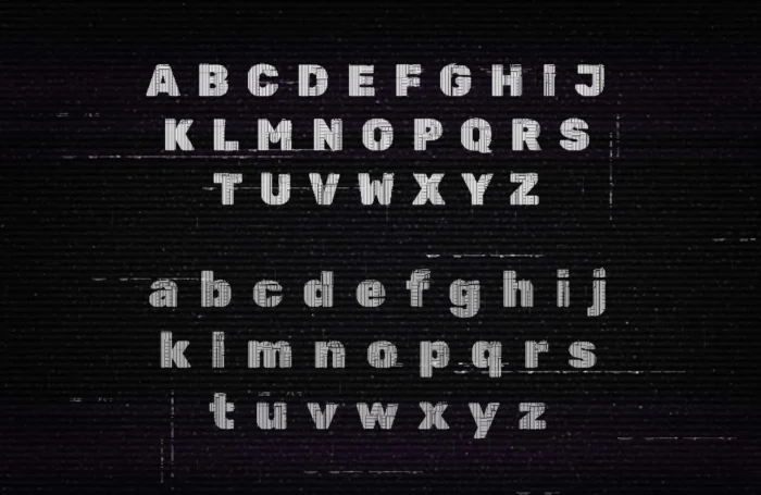 Rubik Lines – Free Glitch Font 2