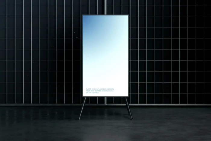 Screen Type Rollup Mockup – Vertical Display PSD
