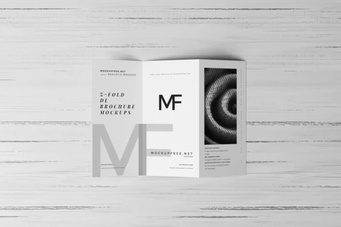Z Fold DL Brochure Mockup PSD