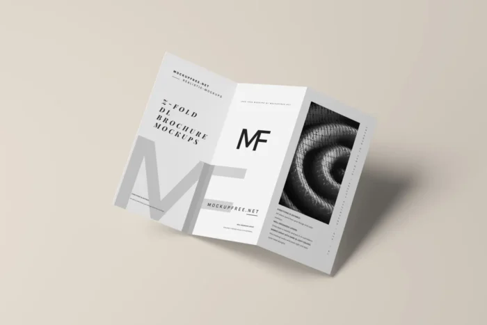 Z Fold DL Brochure Mockups PSDT